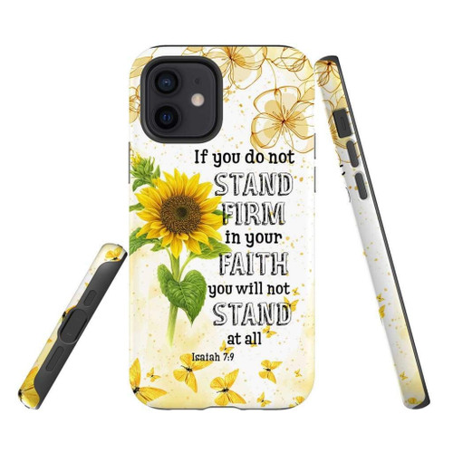 Isaiah 7:9 If you do not stand firm in your faith Christian phone case, Jesus Phone case, Bible Phone case