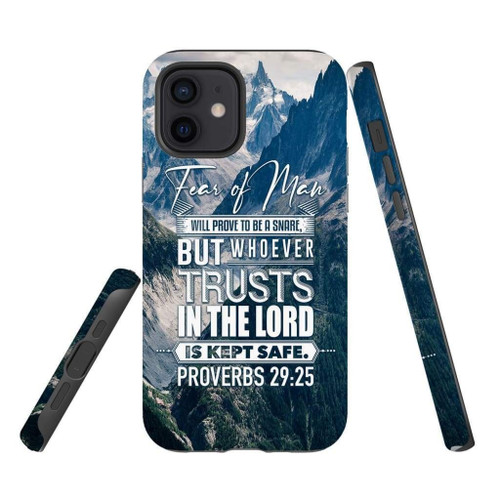 Fear of man will prove to be a snare Proverbs 29:25 Bible verse Christian phone case, Jesus Phone case, Bible Phone case