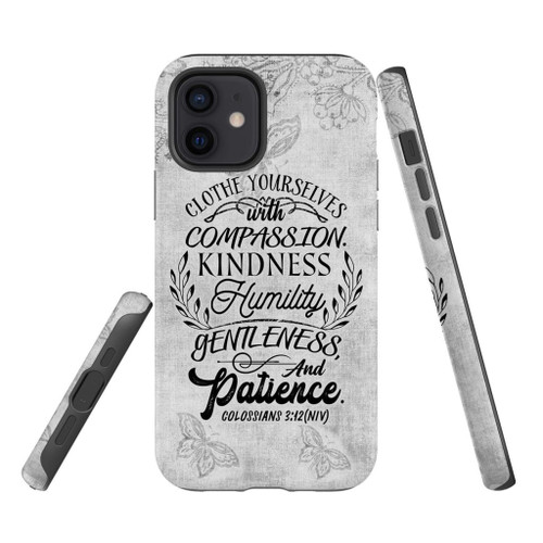 Clothe yourselves with compassion Colossians 3:12 Bible verse Christian phone case, Jesus Phone case, Bible Phone case