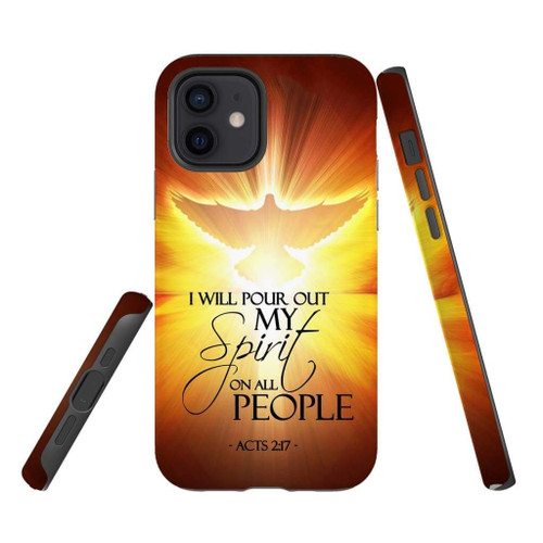 I will pour out my spirit on all people Acts 2:17 Bible verse Christian phone case, Faith phone case, Jesus Phone case, Bible Phone case - Tough case