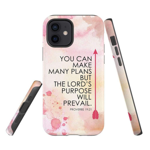 You can make many plans Proverbs 19:21 Bible verse Christian phone case, Faith phone case, Jesus Phone case, Bible Phone case