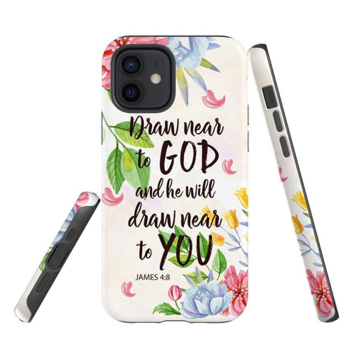 Draw near to god and He will draw near to you James 4:8 Christian phone case, Faith phone case, Jesus Phone case, Bible Phone case