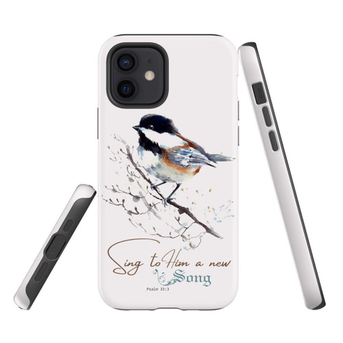 Psalm 33:3 Sing to Him a new song Bible verse Christian phone case, Faith phone case, Jesus Phone case, Bible Phone case - Tough case