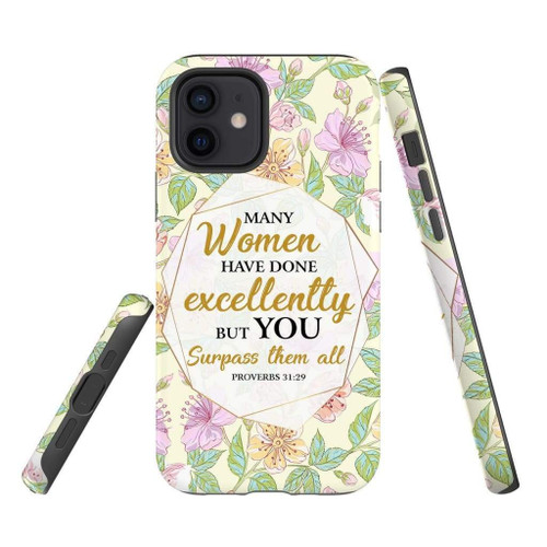 Many women have done excellently Proverbs 31:29 Christian phone case, Faith phone case, Jesus Phone case, Bible Phone case