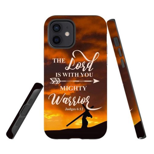 The Lord is with you mighty warrior Judges 6:12 Bible verse Christian phone case, Faith phone case, Jesus Phone case, Bible Phone case