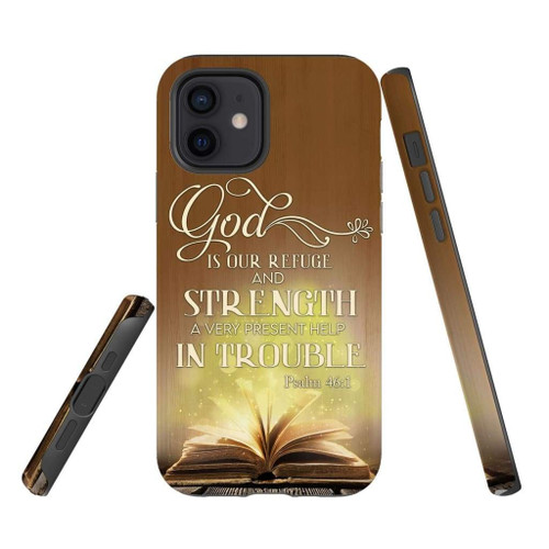 God is our refuge and strength Psalm 46:1 Bible verse Christian phone case, Faith phone case, Jesus Phone case, Bible Phone case