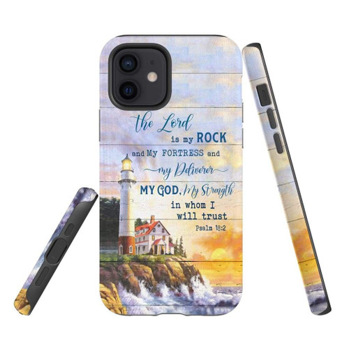 The Lord is my rock Psalm 18:2 Bible verse Christian phone case, Faith phone case, Jesus Phone case, Bible Phone case - Tough case