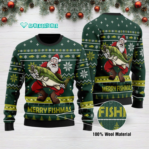 Ugly Sweatshirt Merry Fishmas 0810