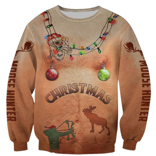 Spread Store 3D Moose Hunter Shirt 1810 For Christmas, Ugly Sweatshirt, Plus Size