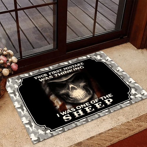 Veteran Welcome Rug, Veteran Doormat, Your First Mistake Was Thinking I Was One Of The Sheep Doormat - Spreadstores