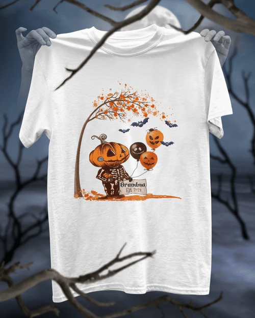 Halloween Shirt, Custom Shirt, Gift For Grandma, Grandma With Grandkids T-Shirt KM0709 - Spreadstores