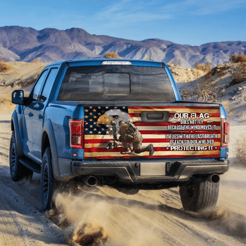 Thank You Proud Soldier Truck Tailgate Decal Sticker Wrap - Spreadstore