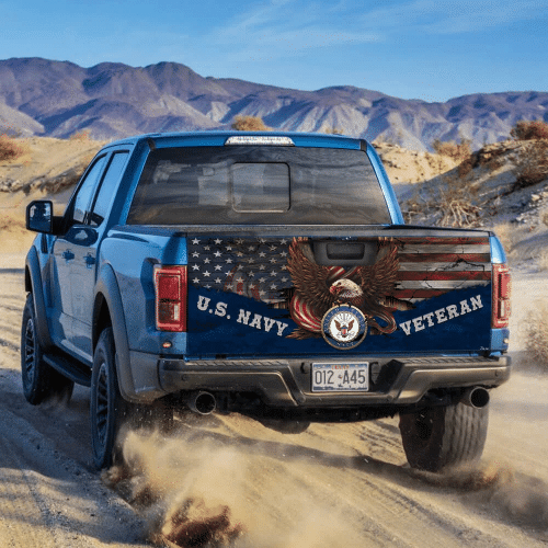 U.S Navy Veteran Truck Tailgate Decal Sticker Wrap PN475TDv1 - Spreadstore