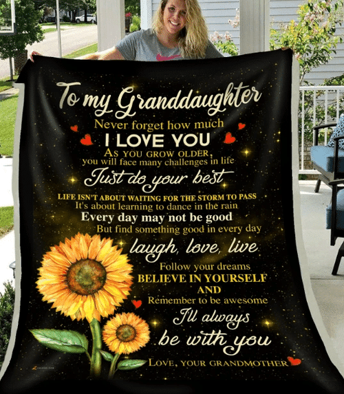 Personalized To My Granddaughter Never Forget How Much I Love You, Gift For Granddaughter Fleece Blanket - Spreadstores