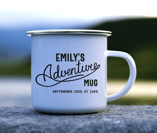 Personalized Campfire Mug Adventure Mug With Name And Location, Travel Gifts Campfire Mug - Spreadstores