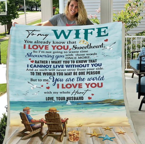 Personalized Blanket To My Wife You Already Know That I Love You Sweetheart Beach Fleece Blanket - Spreadstores