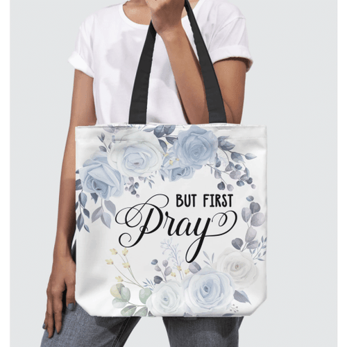 But first pray tote bag - Jesus Tote bag, Christian Tote bag, Bible Tote bag - Spreadstore