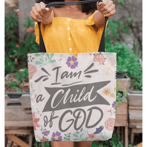 I am a Child of God  tote bag - Jesus Tote bag, Christian Tote bag, Bible Tote bag - Spreadstore