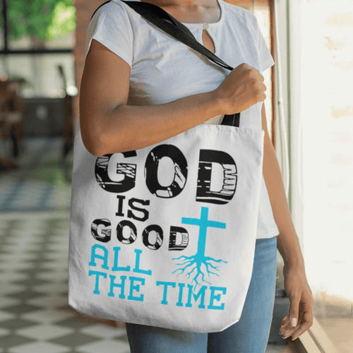 God is good all the time tote bag - Jesus Tote bag, Christian Tote bag, Bible Tote bag - Spreadstore