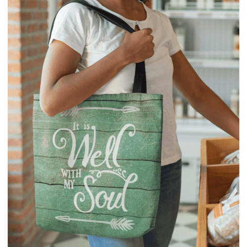 It is well with my soul tote bag - Jesus Tote bag, Christian Tote bag, Bible Tote bag - Spreadstore