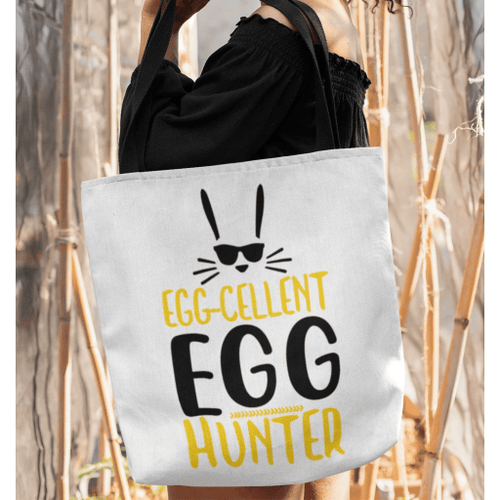 Egg- cellent egg hunter tote bag - Jesus Tote bag, Christian Tote bag, Bible Tote bag - Spreadstore