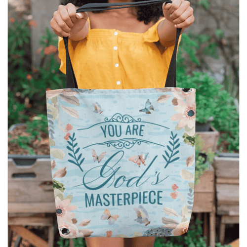 You are God's masterpiece tote bag - Jesus Tote bag, Christian Tote bag, Bible Tote bag - Spreadstore