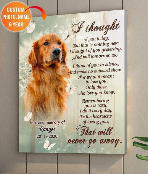 Personalized Sympathy Pet Gifts | Dog Sympathy Gifts | Pet Loss Gifts | I thought of you today - Personalized Sympathy Gifts - Spreadstore