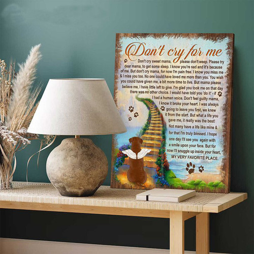 Custom Pet Memorial, Personalized Dog Memorial Gifts, Gifts To Remember A Pet, Don't Cry For Me - Personalized Sympathy Gifts - Spreadstore