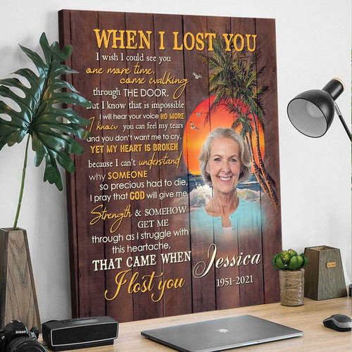 Grief gifts, Personalized Bereavement Gifts, Sympathy Gifts When I Lost You Canvas - Personalized Sympathy Gifts - Spreadstore