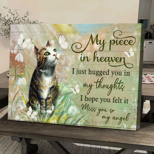 Cat painting, I just hugged you in my thoughts - Canvas Prints, Wall Art