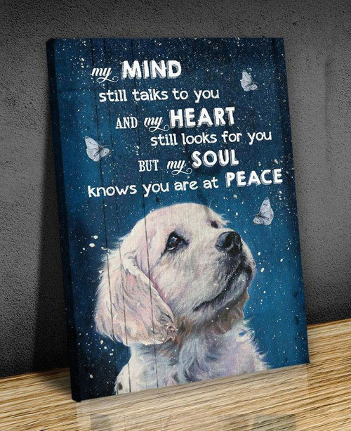 Spread Store Golden Retriever - My mind still talks to you - Personalized Sympathy Gifts - Spreadstore