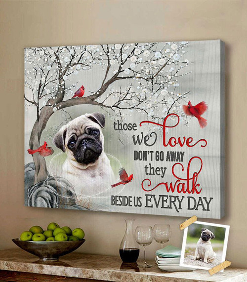 Custom Pet Memorial Gifts Dog Canvas Art Custom Remembering Dog Gifts Those We Love Don't Go Away - Personalized Sympathy Gifts - Spreadstore