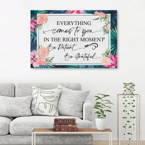 Be patient Be Grateful Christian Canvas, Bible Canvas, Jesus Canvas Wall Art Ready To Hang wall art