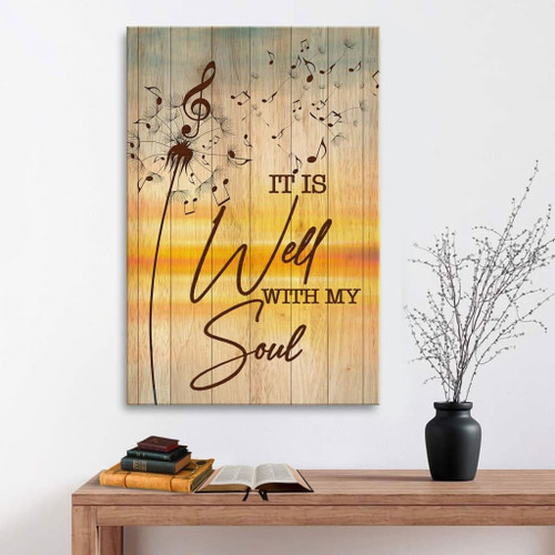 It is well with my soul Christian wall art Christian Canvas, Bible Canvas, Jesus Canvas Wall Art Ready To Hang, Canvas