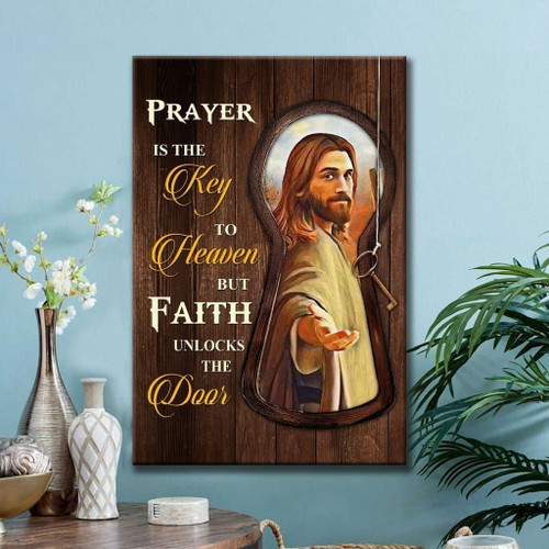 Prayer is the key to heaven Christian wall art Christian Canvas, Bible Canvas, Jesus Canvas Wall Art Ready To Hang, Canvas