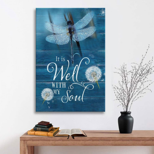 It is well with my soul Christian Canvas, Bible Canvas, Jesus Canvas Wall Art Ready To Hang, Canvas wall art
