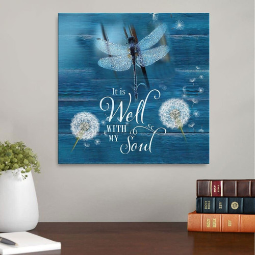 It is well with my soul Christian Canvas, Bible Canvas, Jesus Canvas Wall Art Ready To Hang, Canvas wall art