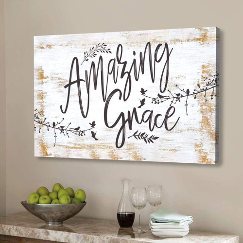 Amazing Grace Wall Art - Christian Wall Art Christian Canvas, Bible Canvas, Jesus Canvas Wall Art Ready To Hang