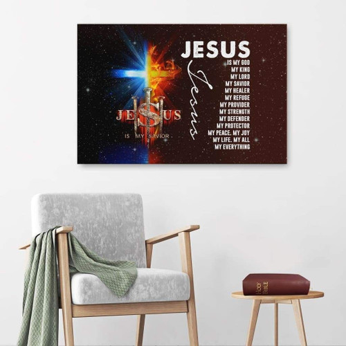 Jesus my Lord my God my King my everything Christian Canvas, Bible Canvas, Jesus Canvas Wall Art Ready To Hang, Canvas wall art