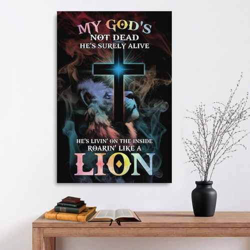 God's not dead He surely alive Christian Canvas, Bible Canvas, Jesus Canvas Wall Art Ready To Hang, Canvas - Christian wall art