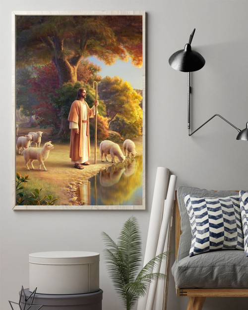 Jesus Christ Canvas, Christian Wall Art, Christian Canvas, Happy Easter Day, Jesus Christ And Sheep Canvas - Spreadstores