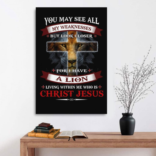 I have a Lion who is Christ Jesus Christian wall art Christian Canvas, Bible Canvas, Jesus Canvas Wall Art Ready To Hang