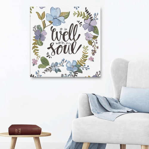 It is well with my soul Christian Christian Canvas, Bible Canvas, Jesus Canvas Wall Art Ready To Hang wall art