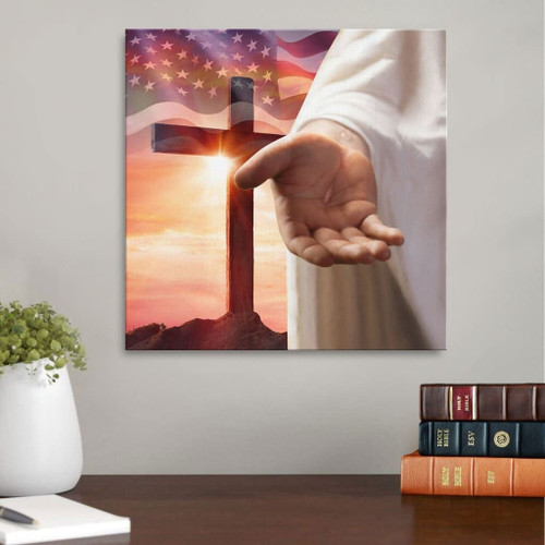 Jesus Outstretched Hands Saves Christian Canvas, Bible Canvas, Jesus Canvas Wall Art Ready To Hang wall art
