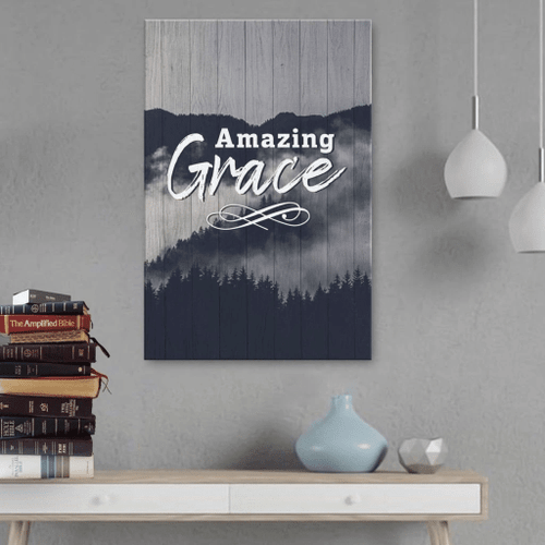 Amazing grace Christian Canvas, Bible Canvas, Jesus Canvas Wall Art Ready To Hang, Canvas wall art