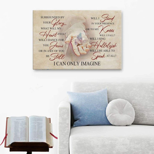 I can only Imagine Christian Canvas, Bible Canvas, Jesus Canvas Wall Art Ready To Hang, Canvas wall art