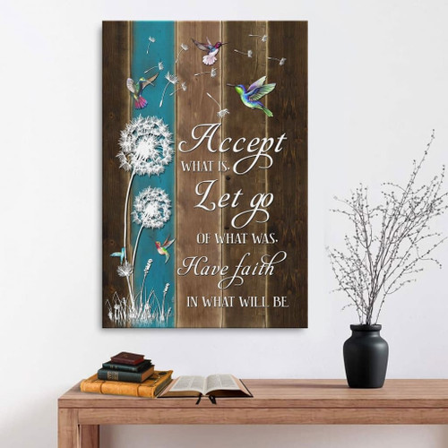 Accept Let Go and Have Faith Christian Canvas, Bible Canvas, Jesus Canvas Wall Art Ready To Hang wall art