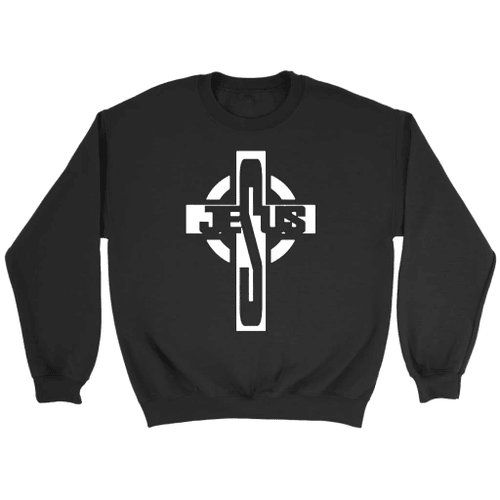 Jesus on the Cross Christian sweatshirt - Christian Shirt, Bible Shirt, Jesus Shirt, Faith Shirt For Men and Women