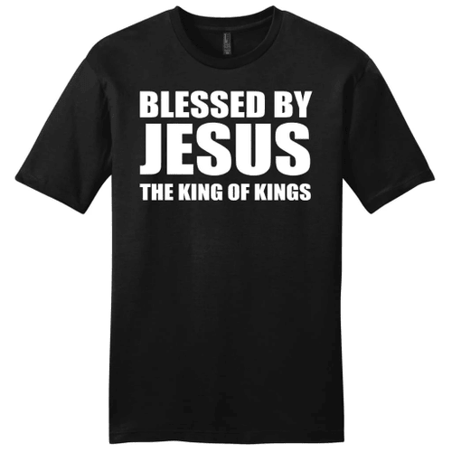 Blessed by Jesus the King of Kings mens Christian t-shirt - Christian Shirt, Bible Shirt, Jesus Shirt, Faith Shirt For Men and Women