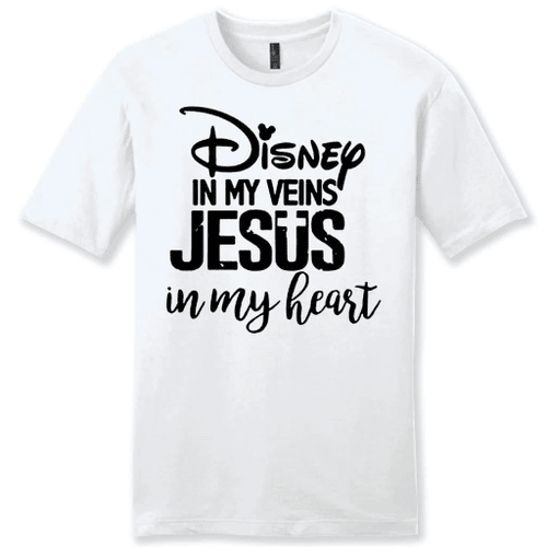 Disney in my veins Jesus in my heart mens Christian t-shirt - Christian Shirt, Bible Shirt, Jesus Shirt, Faith Shirt For Men and Women